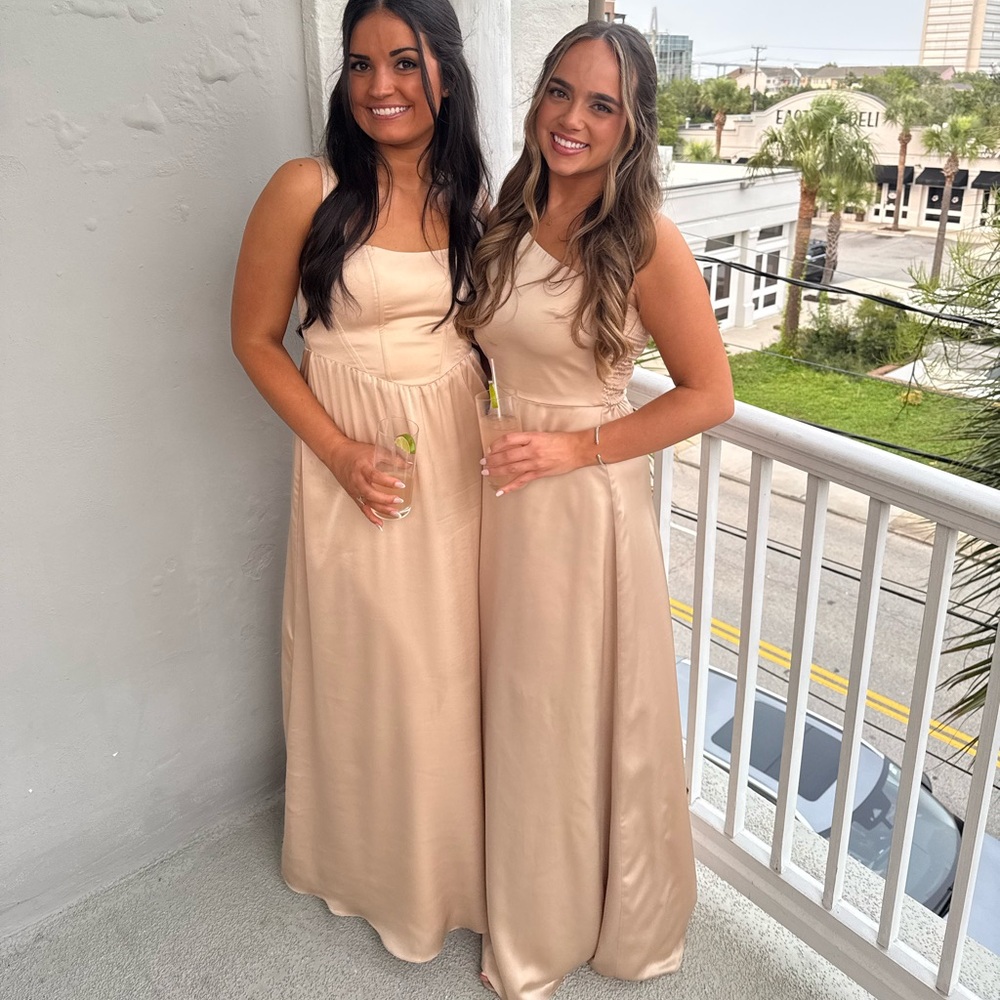 Show Me Your MuMu Champagne One-Shoulder Dress